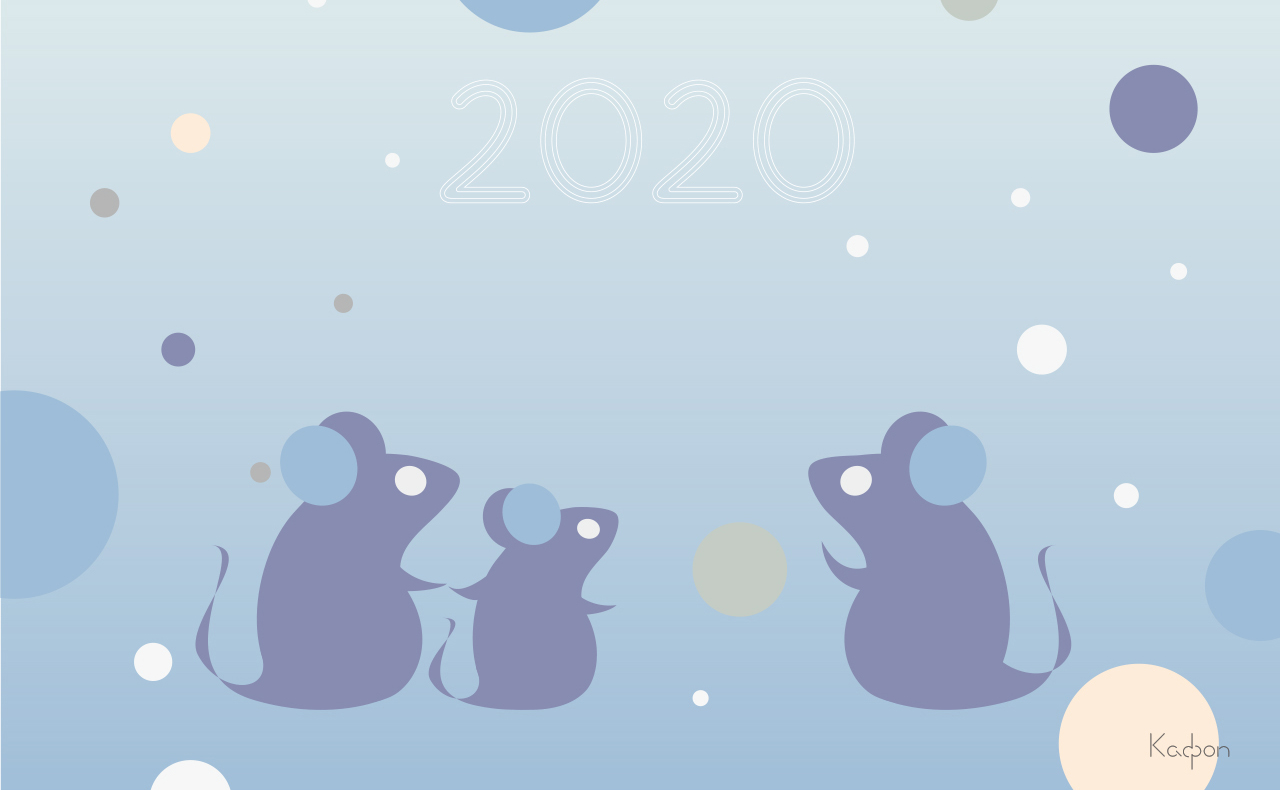 年賀状シリーズ 2020 ねずみ